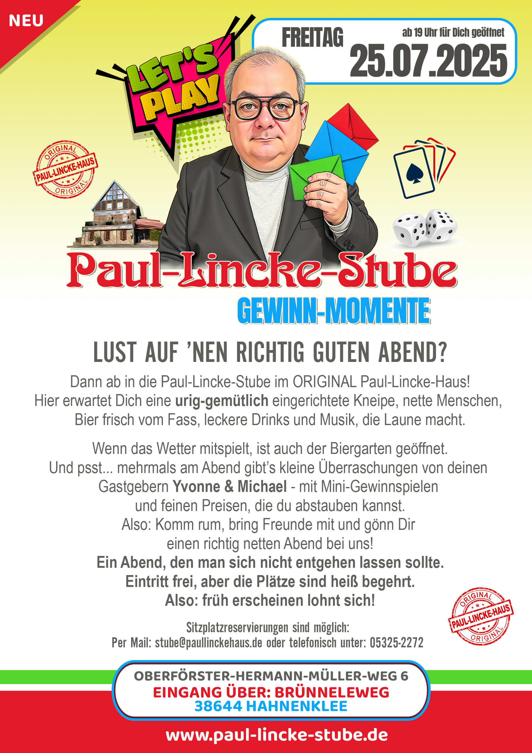 Gewinn Momente in der Paul Lincke Stube