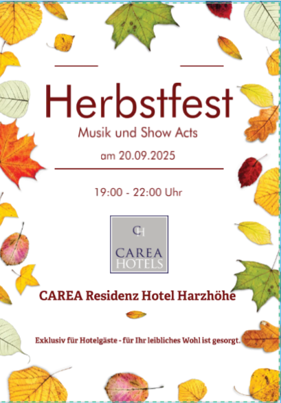 Herbstfest im CAREA Residenz Hotel Harzhöhe