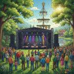 1. Mai-Feier mit Maibaumaufstellen