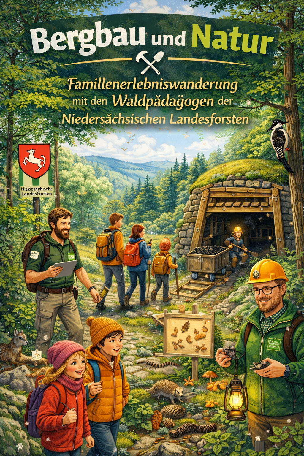 "Bergbau und Natur" - Familienerlebniswanderung mit den Waldpädagogen der Niedersächsischen Landesforsten
