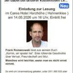 Einladung zur Lesung. Eine Geschichte, die das Herzberührt...